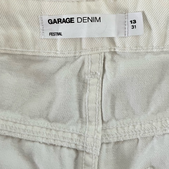 Garage Festival Woman’s White Denim Shorts - Picture 7 of 7